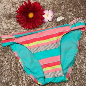 ARIZONA JEANS CO. Striped Bikini Bottoms